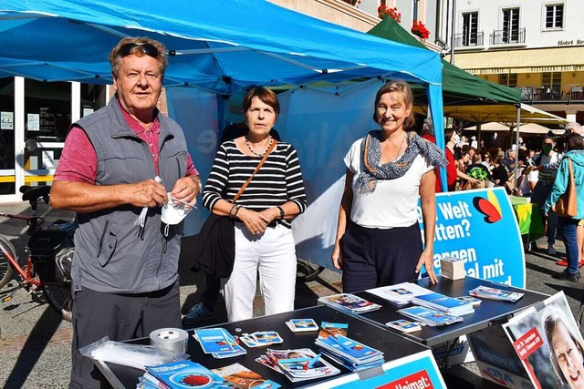 Die AfD-Bundestagskandidatin Martina K... Lrracher AfD-Stadtrat Wolfgang Koch.  | Foto: Thomas Loisl Mink