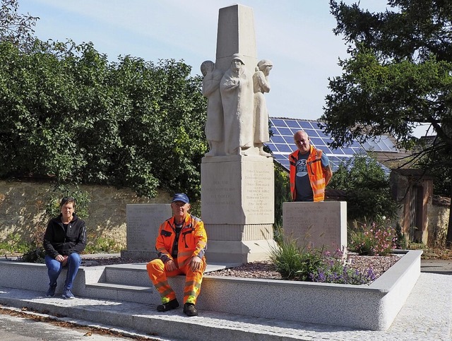 Frisch saniert und mit neu gestalteten... die im Ersten Weltkrieg  Gefallenen.   | Foto: frey