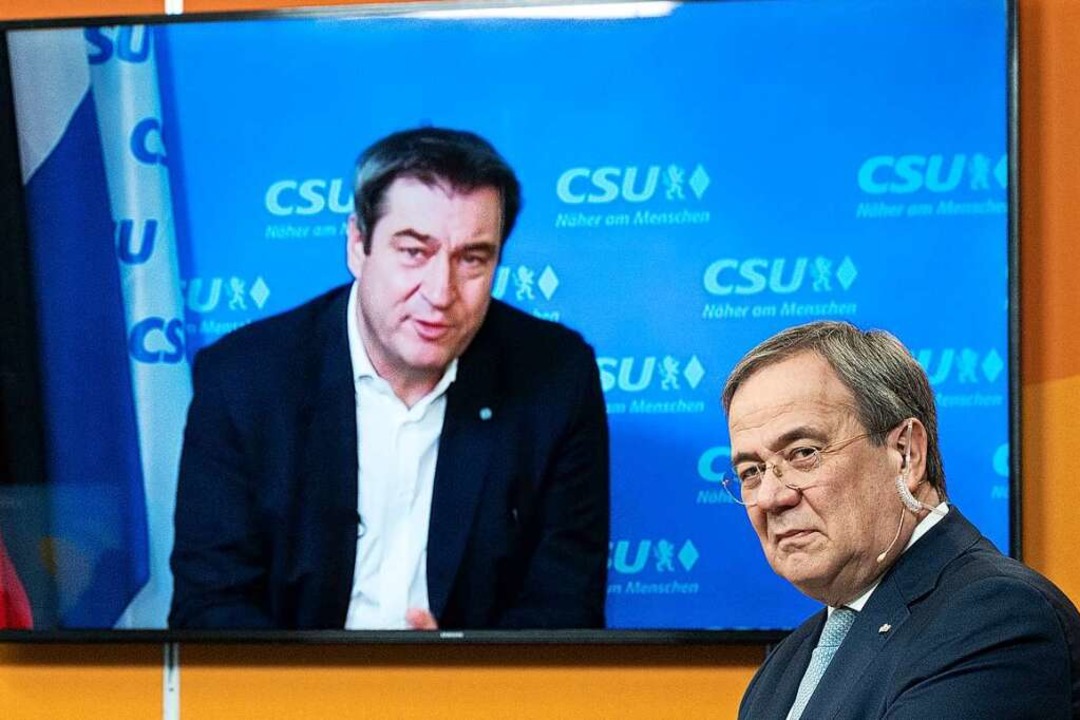 Ohne Rcksicht auf Verluste: Markus S...um die Kanzlerkandidatur in der Union.  | Foto: Federico Gambarini