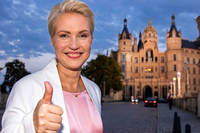 Manuela Schwesig hat nahezu freie Wahl...hrer SPD bei der Landtagswahl mglich.  | Foto: Jens Bttner (dpa)