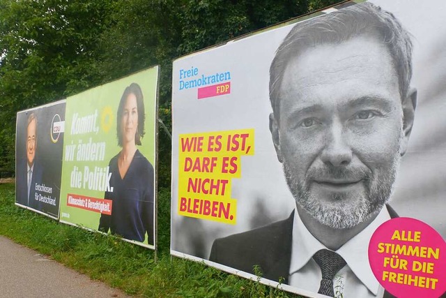 Grne und FDP waren im Wahlkampf Konku...meinsam auf der Regierungsbank sitzen.  | Foto: Andrea Gallien