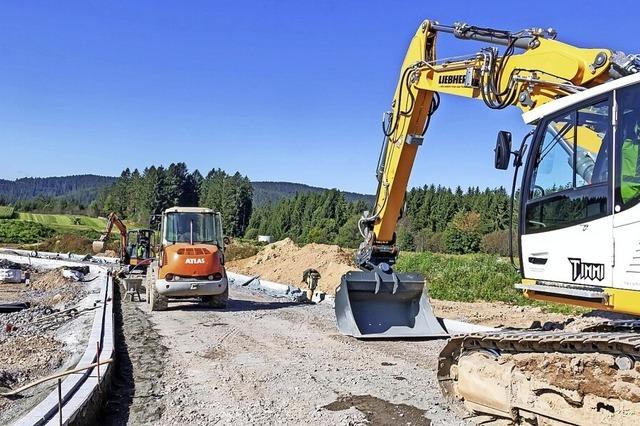 Erschlieung des Gewerbegebiets im Zeitplan