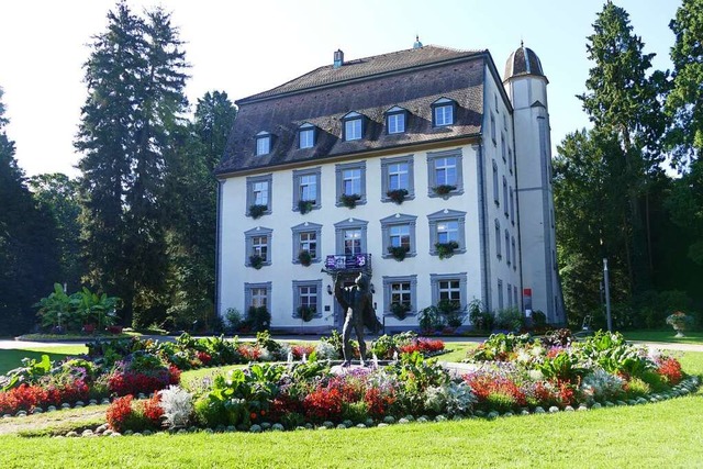 Das Schloss Schnau in Bad Sckingen w...n. Ein Protest gegen Gewalt an Frauen.  | Foto: Martin Kpfer