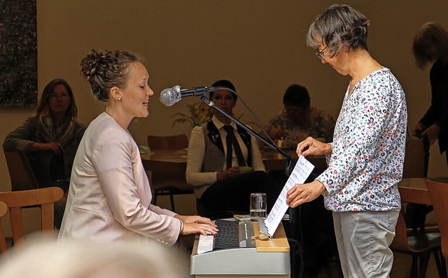 Ein Konzert von Lisa Kietz (links) war...chmittag beim Gemeindefest in Riegel.   | Foto: Ruth Seitz