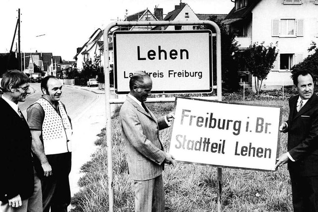 Da war es vorbei mit der Selbstndigke...iburger Baubrgermeister Hermann Zens.  | Foto: BZ-Archiv