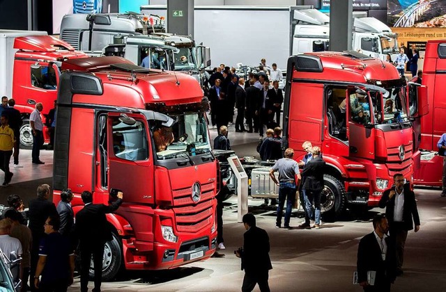 Auf dem Weltmarkt geschtzt: Daimler-Laster.   | Foto: Hauke-Christian Dittrich dpa