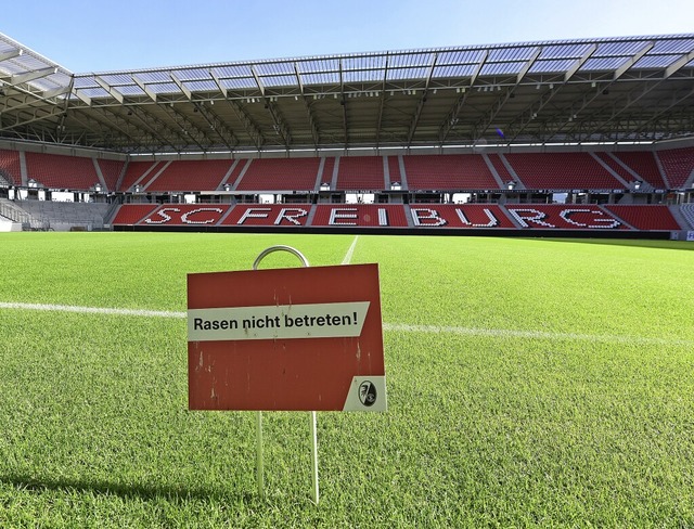 Alles ist bereit: Die SC-Profis spiele...Donnerstag erstmals im neuen Stadion.   | Foto: Rita Eggstein
