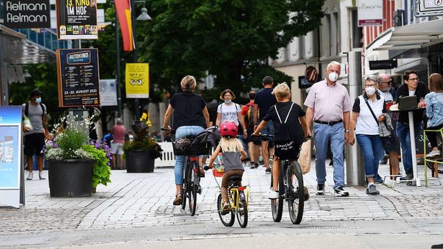 Radfahren im Kern der Lrracher Innenstadt ist knftig tagsber verboten.  | Foto: Juri Junkov