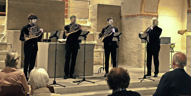 Solohornisten aus renommierten Orchest... Stephan Schottstdt und Christoph E.  | Foto: Alexander Huber