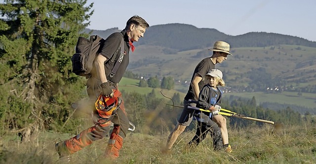 Beim Landschaftspflegetag im Gewann Raine wurde hart gearbeitet.  | Foto: Maximilian Eckmann