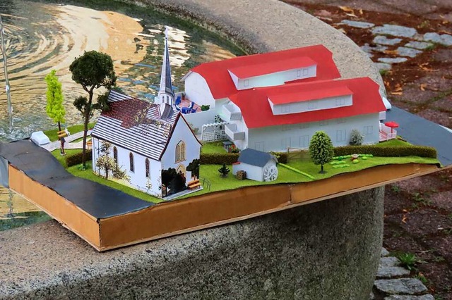 Modell des geplanten Senioren-Wohnprojekts in Harpolingen  | Foto: Gerd Leutenecker