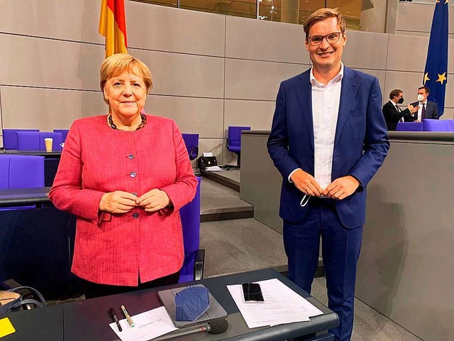 Selfie mit &#8222;Mutti&#8220;? Nur fa...ry erstmal ein Foto mit Angela Merkel.  | Foto: Privat