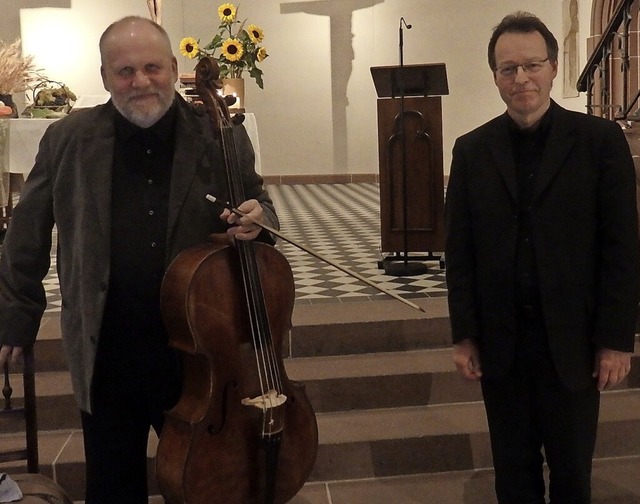 Die beiden routinierten Musiker Ludwig...Bach-Zeit ein kongeniales Miteinander.  | Foto: Biana Flier
