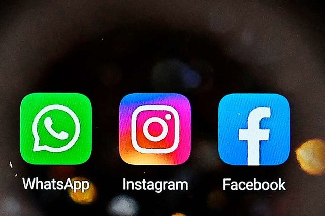 Die drei groen Social-Media-Plattformen des US-Unternehmens Facebook  | Foto: KIRILL KUDRYAVTSEV (AFP)