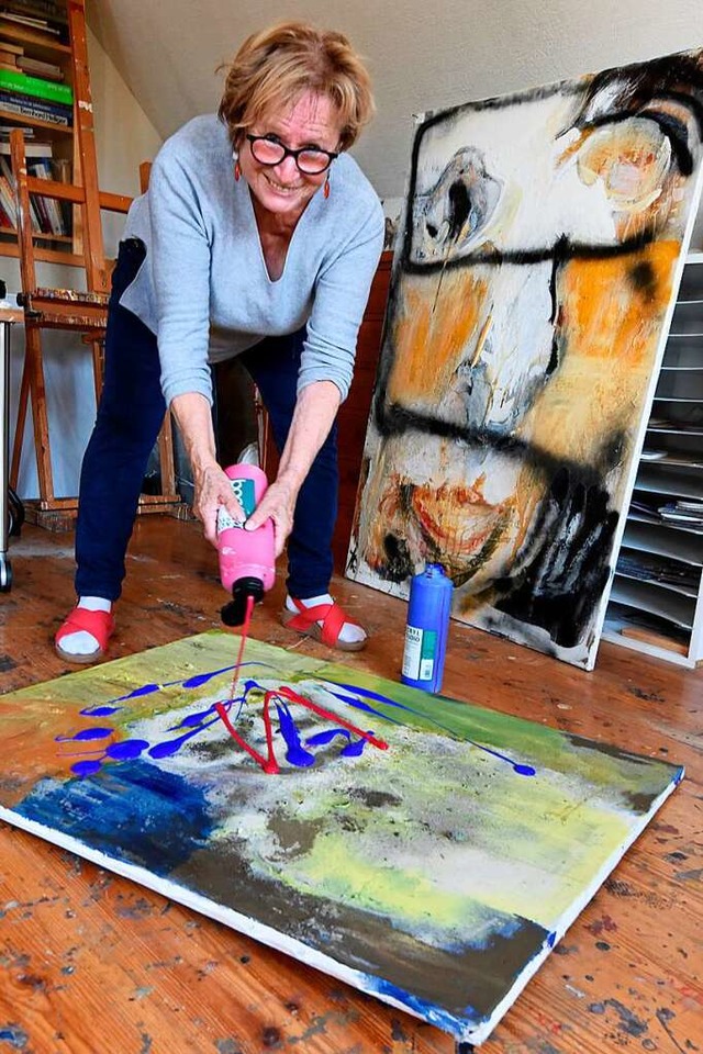 Ilse Reichinger in ihrem Atelier  | Foto: Markus Zimmermann