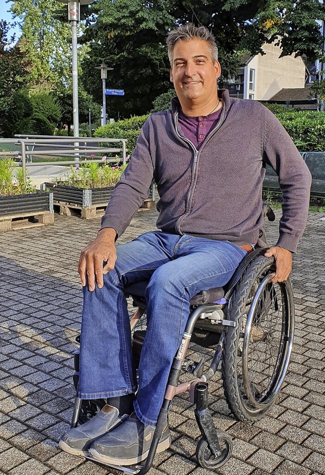 Bjrn Kelz hatte die Chance bekommen, ...it Handicap am Hochrhein ermglichen.   | Foto:  Wehrle, Verena