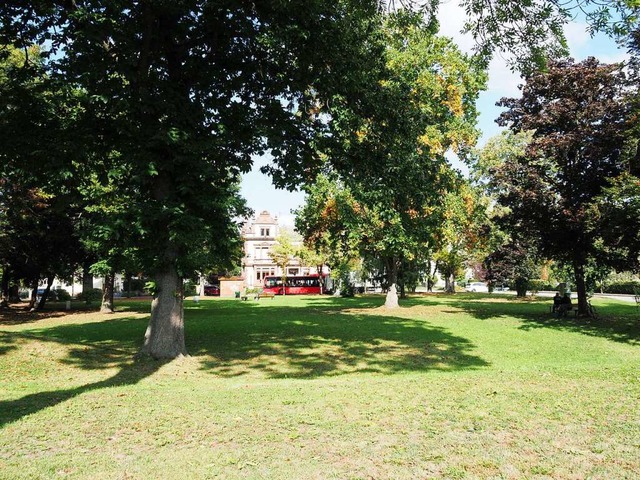 Der Stadtgarten in Herbolzheim: Geht e...everbot fr den Park in der Stadt vor.  | Foto: Michael Haberer