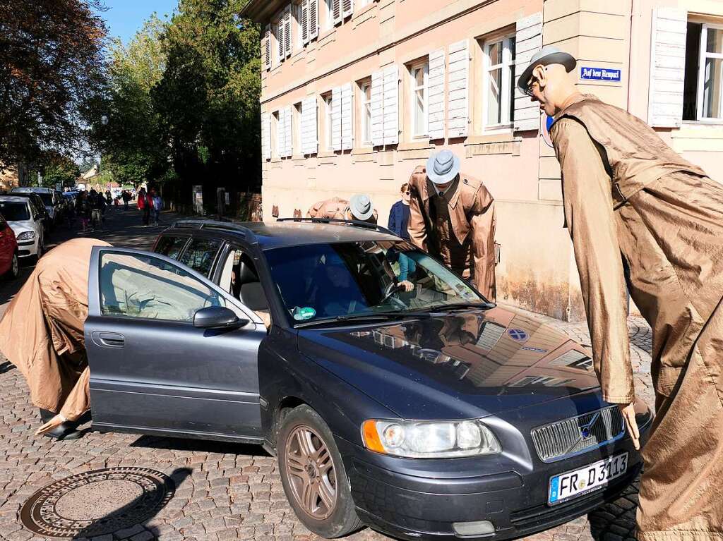 Beliebte Attraktion: Die Gruppe Bigbrozeurs, die den Schalk besonders im Nacken haben, denn der ist ausfahrbar