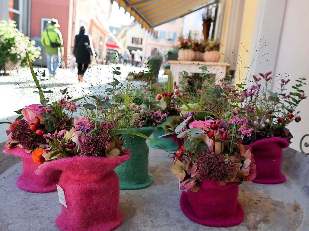 Die Auswahl war riesig in den rund 100 Einzelhandelsgeschften der Staufener Altstadt, die mit vielen Angeboten lockten.