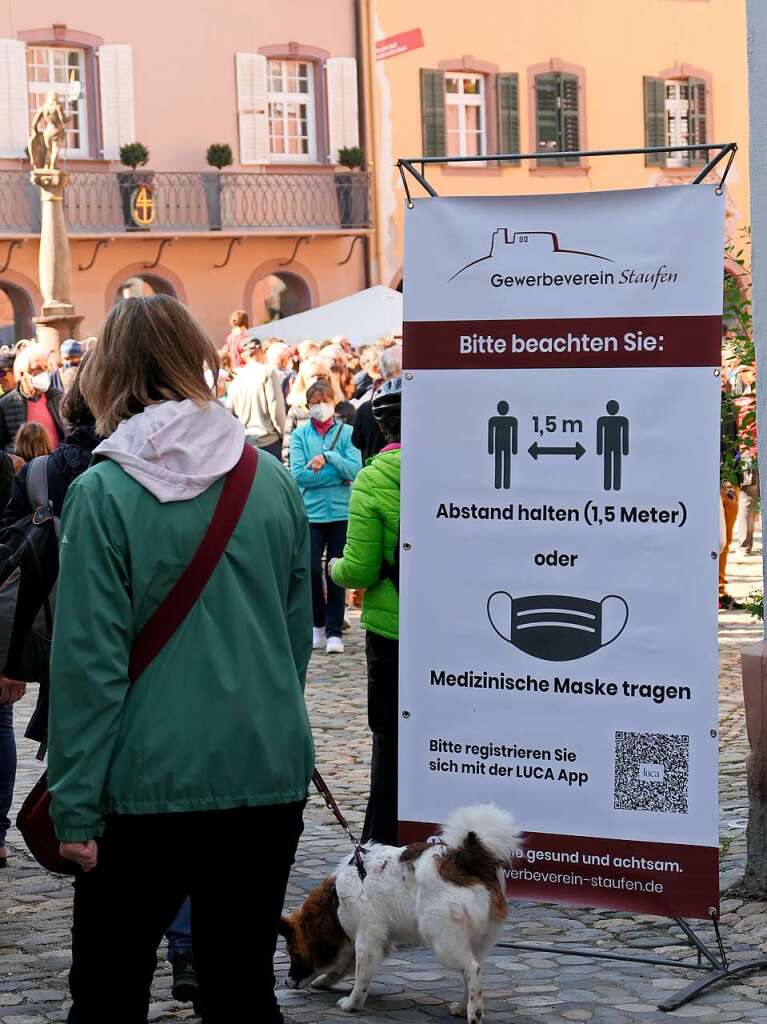 Der veranstaltende Gewerbeverein hatte sich viel Mhe mit dem Hygiene-Konzept gegeben,