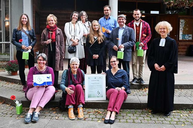 Das Umweltteam freut sich ber die Auszeichnung.  | Foto: Timo Sorg
