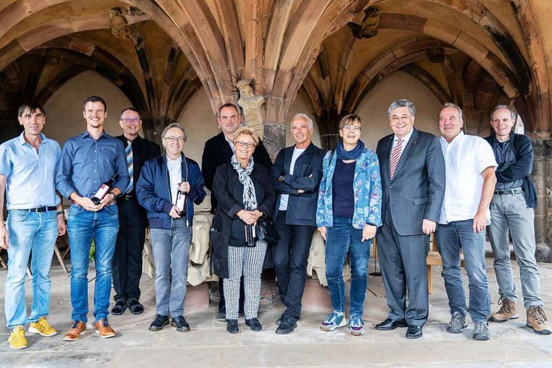 Gemeinsam fr die Turmsanierung (von l...ektor) und Stefan King (Bauhistoriker)  | Foto: Martin Hau