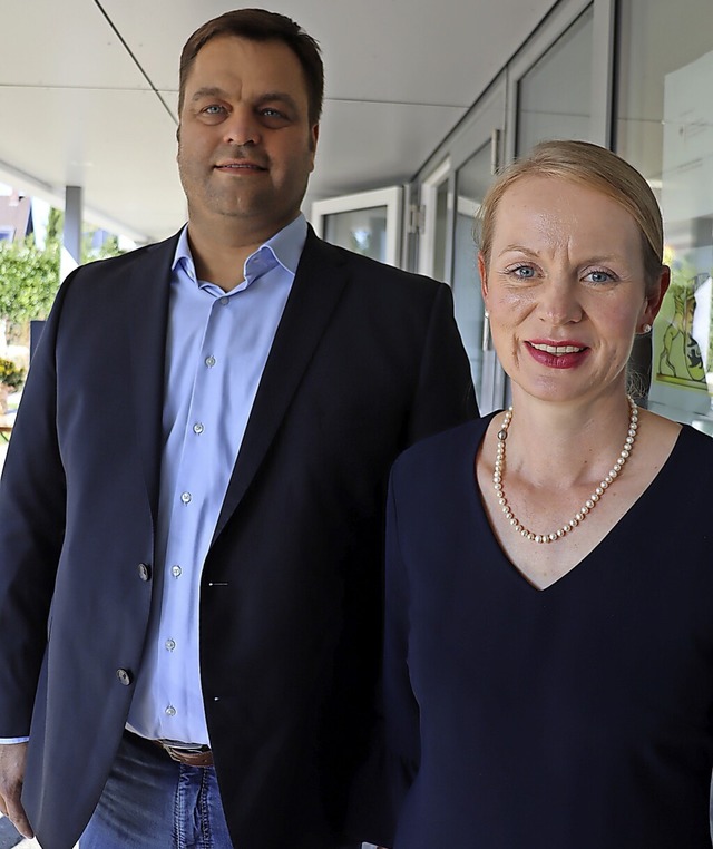 Rektorin Elisabeth Lederle und  Konrektor Felix Hring   | Foto: Susanne Mller