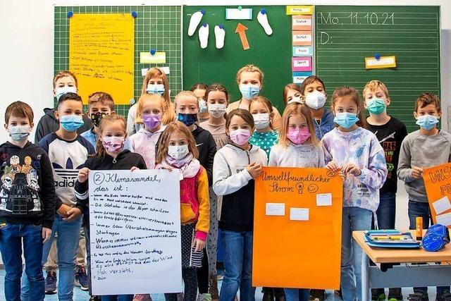 Die 4b der Grundschule Fahrnau ist aktiv in Sachen Klimaschutz