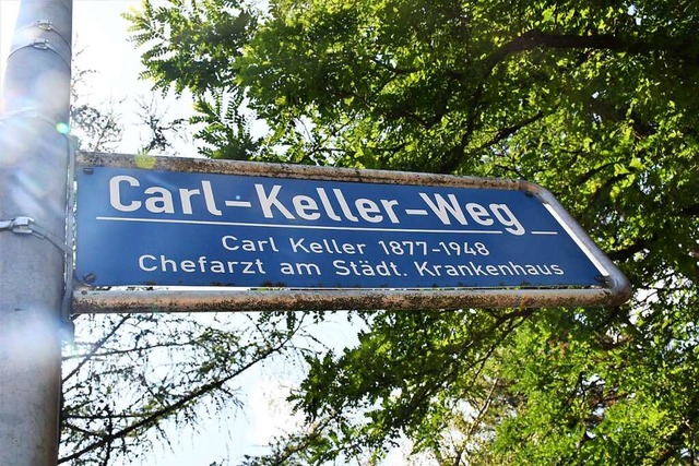 Der Carl-Keller-Weg in Lrrach ist im ...oder erhlt einen erluternden Zusatz.  | Foto: Barbara Ruda