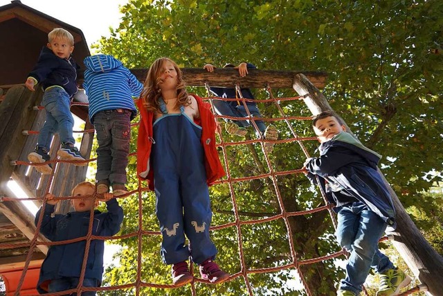 Gerne genutzt werden von den Kindern die Klettermglichkeiten.  | Foto: Fabian Sickenberger