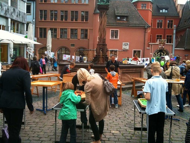 Wie bei dieser Veranstaltung soll der ...m Spiele-Parcours fr Familien werden.  | Foto: z'Friburg in der Stadt