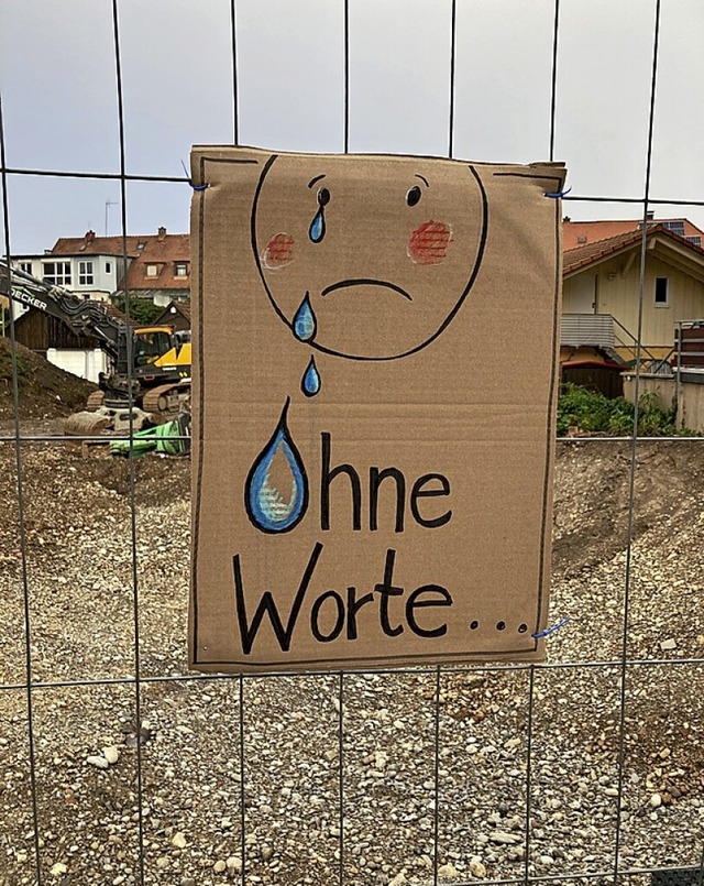 Das Schild vor dem Gelnde, auf dem das Teeldele stand.  | Foto: Dora Schls