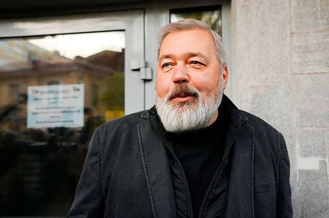 Dmitri Muratow, Chefredakteur der Mosk... Woche ist er Friedensnobelpreistrger  | Foto: Alexander Zemlianichenko (dpa)