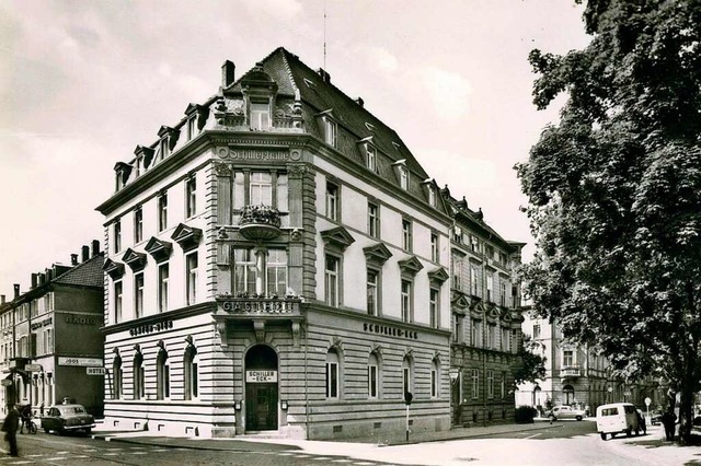 Der Gasthof &#8222;Schillereck&#8220; ...f einem Foto, das etwa  1960 entstand.  | Foto: Archiv Manfred Gallo