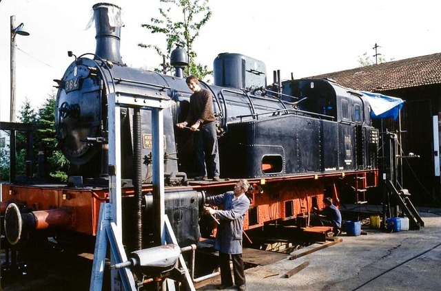 Die Dampflok 384 der Eisenbahnfreunde.  | Foto: peter thomann