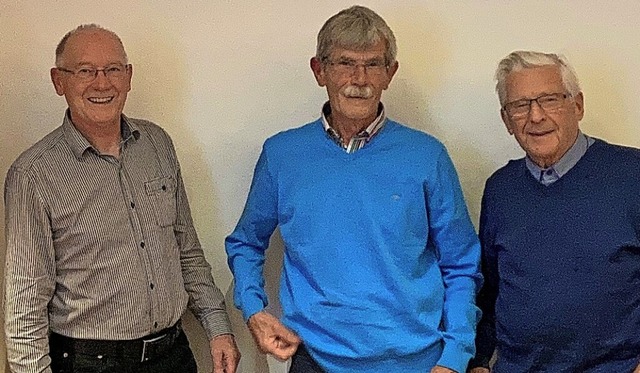 Ehrungen fr langjhrige Mitgliedschaf...rey, Heinz Hfker und  Franz Gollrad.   | Foto: Gisela Wiehl