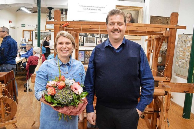 Eine starkes Team: Melanie Kunz und Vorsitzender Mike Kiefer  | Foto: Edgar Steinfelder