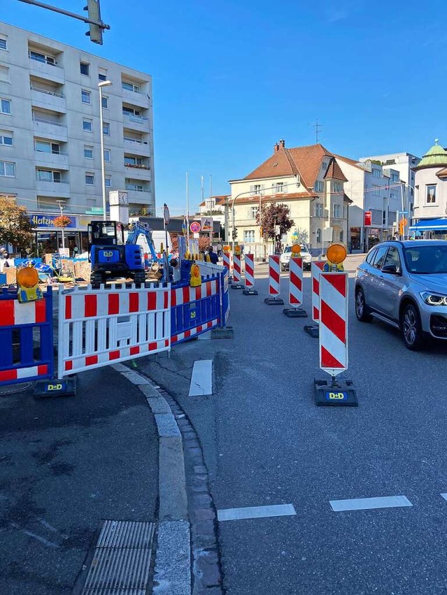 Sperrung am Oberrheinplatz  | Foto: Dora Schls