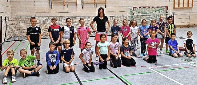 Die zweifache Olympia-Teilnehmerin Nic... Stunden Badminton im Sportunterricht.  | Foto: Murgtalschule