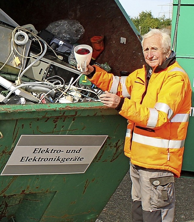 Die Menge an Elektroschrott hat in den...ren stark zugenommen, sagt Felix Drr.  | Foto: Markus Fix