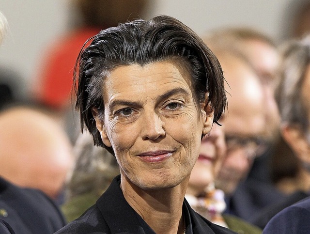 Carolin Emcke 2016 bei der Verleihung des Friedenspreises in Frankfurt  | Foto: DANIEL ROLAND