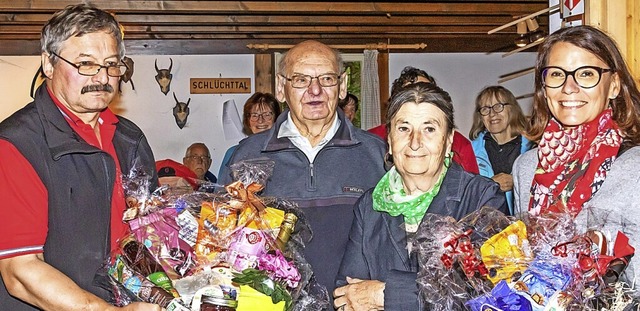 Ehrung fr 50 Jahre Treue (von links):...iegel sowie  Rita Schwarzelhr-Sutter.  | Foto: Wilfried Dieckmann