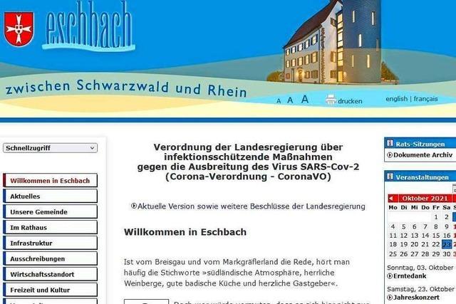 Braucht Eschbach nach elf Jahren eine neue Homepage?