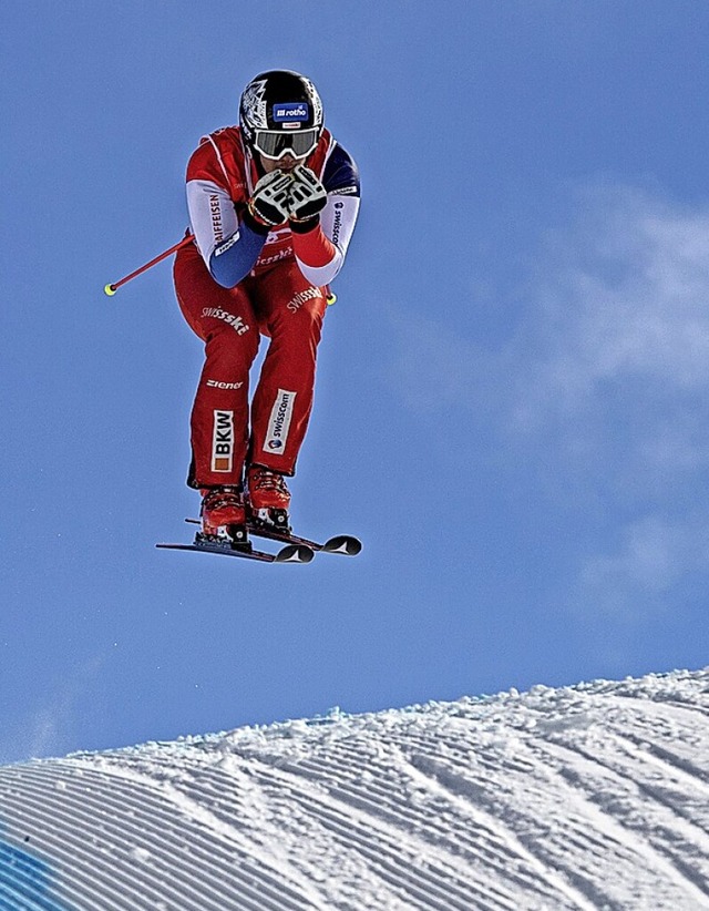 Locker Richtung China: Skicrosser Tobias Baur  | Foto: Stephan Boegli