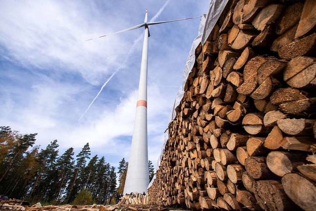 Windkraftanlagen sind fr viele ein un...imaschutz eine wichtige Rolle spielen.  | Foto: Daniel Karmann (dpa)