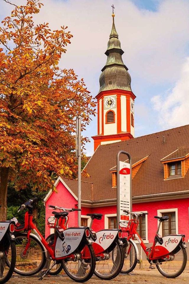 Auch im Hochdorfer Ortskern gibt es je...hase einen dauerhaften Frelo-Standort.  | Foto: Freiburger Verkehrs-AG