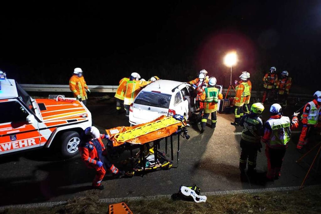 Die Unfallstelle auf Malterdinger Gemarkung  | Foto: Feuerwehr Kenzingen