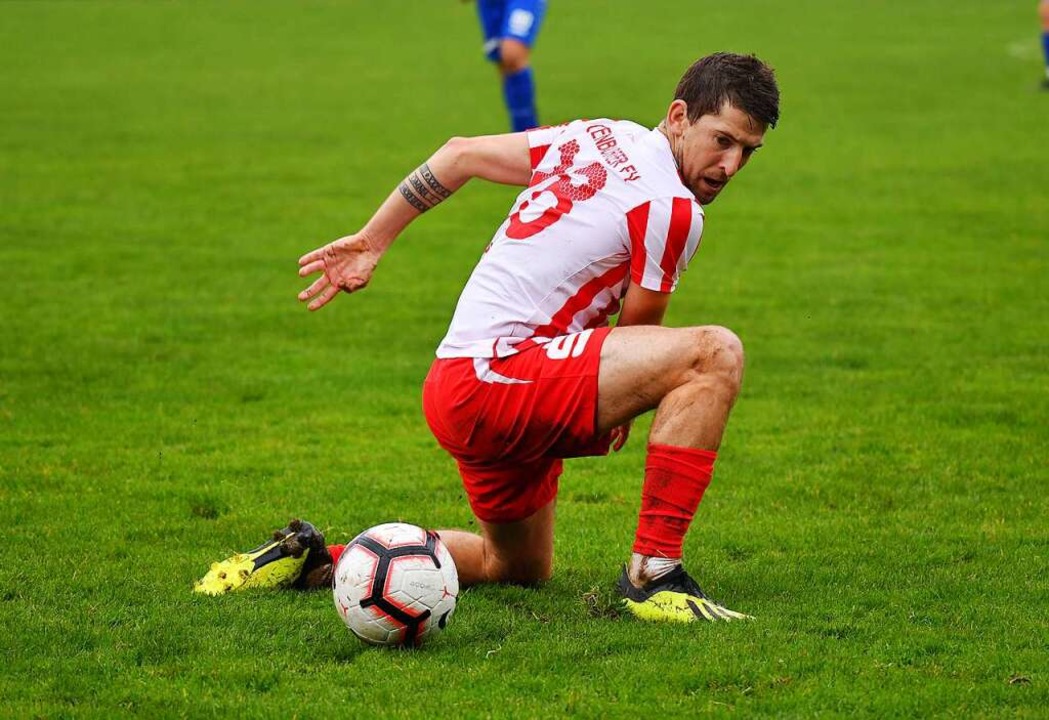 Am Doppelspieltag in beiden Partien Torschtze fr den OFV: Jonas Pies  | Foto: Wolfgang Kuenstle