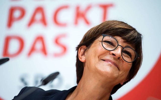 Die SPD ist geeint, erfolgreich und st... Jahren nicht mehr, sagt Saskia Esken.  | Foto: Bernd von Jutrczenka (dpa)
