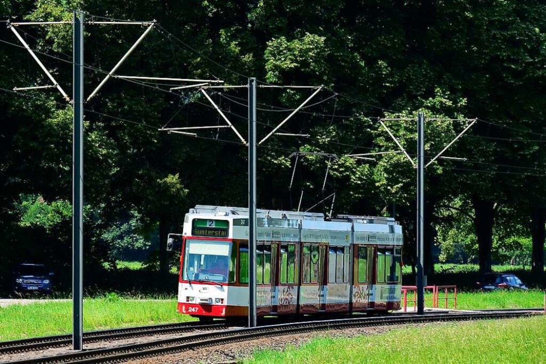Zwischen Wiehre und Günterstal wird an der Stadtbahnline gebaut.  | Foto: Ingo Schneider